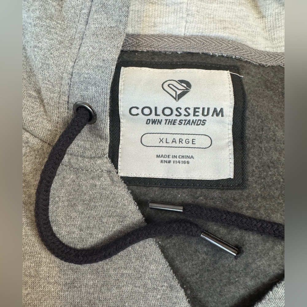 Colosseum Florida Gators grey hoodie, v-neck size XL, puffy stitched lettering - Picture 10 of 16